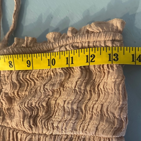 Free People Beach Amelia Halter Midi Dress Tuscany Tan Beige Women’s S Summer - Picture 10 of 12